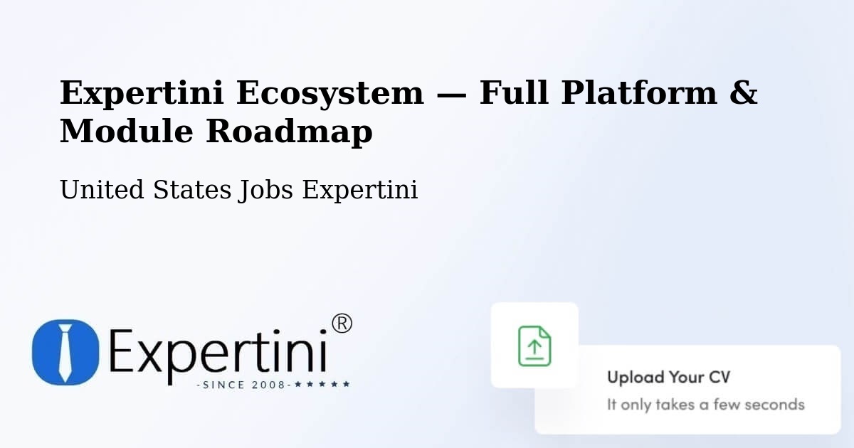 Expertini Ecosystem — Full Platform & Module Roadmap – Cliffside Park